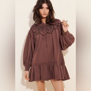 Free People Marty Smocked Mini Dress / Tunic, NWOT, size M